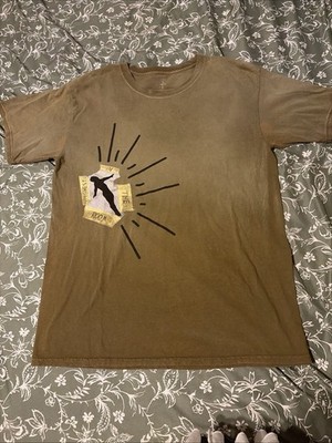 Travis Scott Cactus Jack Size LG  Highest In The Room'' Olive Green Tee Shirt