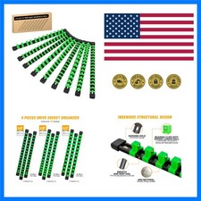 Socket Organizer Abs Socket Holder Set 14 38 12 Drive Socket Rail Holde...