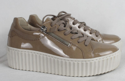 Gabor Plateau Sneaker Lackleder Damen Gr.37 (UK-4,5) sehr guter Zustand