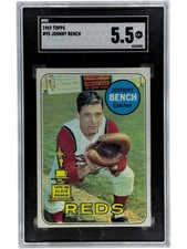 1969 Topps Johnny Bench #95 Reds SGC 5.5