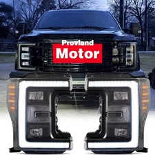 VLAND LED Headlights w/Dynamic DRL For 2017-19 Ford F250 350 450 F550 Super Duty