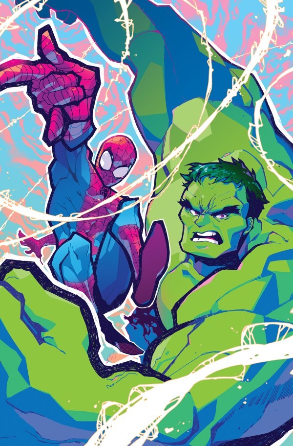 Spider-Man / Hulk: Fire and Brimstone #1 - Variante rosa Sch 1:100 - Kevin Smith