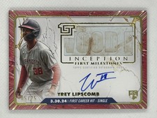Trey Lipscomb 2024 Topps Inception Auto First Milestones SP RED Nationals #/25