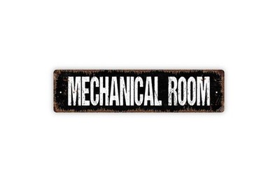 Mechanical Room Utilities Electric Danger High Voltage Sign