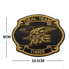 SEAL Team Three Embroidered Patch Tactical Morale Patch 4" x 3"