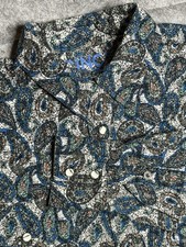 Cinch Modern Fit Western Shirt Paisley L/S Pearl Snap Cowboy Men  s Size Medium