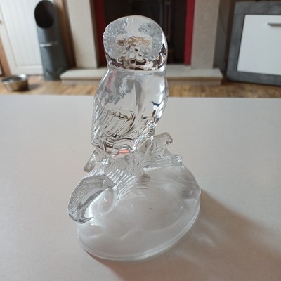 Klar Bleikristall 5 1/2'' Eule Kristall D Arques Frankreich NEUWERTIG!