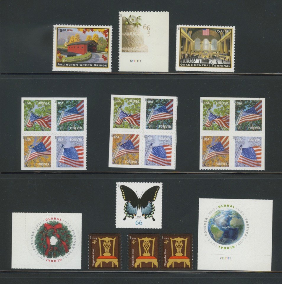 US 2013 COMPLETE DEFINITIVE YEAR SET 70 Stamps w/ COIL PAIRS + High ...