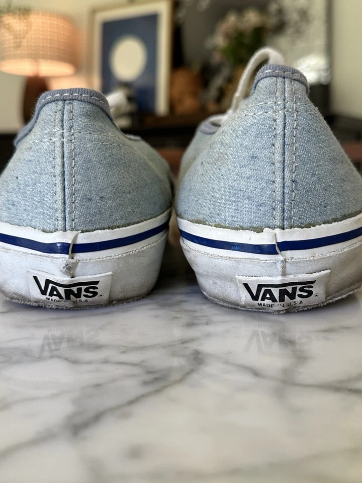 Furgoneta Vintage Auténtica, Hecha en EE. UU. Talla 13m. Denim azul claro Foto 4 de 4