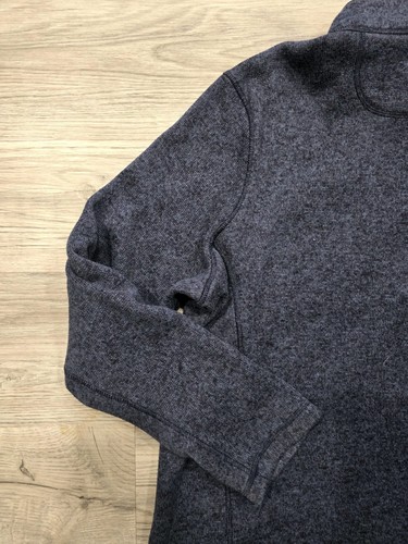 Woolrich Pullover Mens Large Navy Blue Fleece 1/2 Zip Pocket High Collar Sweater - Picture 13 of 17