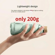 Mini Pocket Umbrella UV Protection Folding Travel Rain Sun Compact Parasol Light