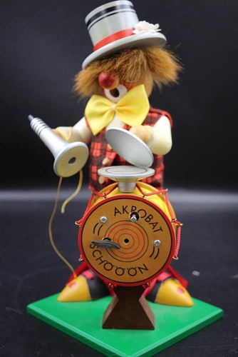 STEINBACH DEUTSCH Steinbach Spieluhr Räuchermann S818 "Zirkus Clown" RAR - Bild 6 von 9