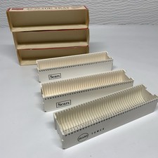 3X Sears 35mm Slide Trays 40 Straight Trays 39975 w/ End-Lock