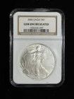 2006 American Silver Eagle $1 Gem Uncirculated NGC 1 Oz .999 Silver
