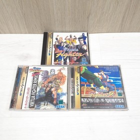 Japanese Sega Saturn Console Bundle with 2 Controllers & 6 Games Tested Working