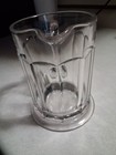 Vintage Paneled Glass Pitcher by Hazel Atlas, Ribbed Sides Heavy — photo 3