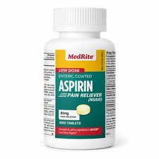 Low dose Baby Aspirin 81mg for Adults. (NSAID) | Made in USA | (Value Pack 1,000