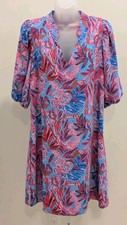 Lilly Pulitzer Arcella Dress Ruby Red Wild Times Size 8 EUC