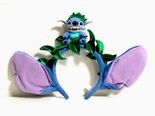 RARE Tokyo Disney Resort Stitch Headband Plush Doll Stitch Jungle leaf