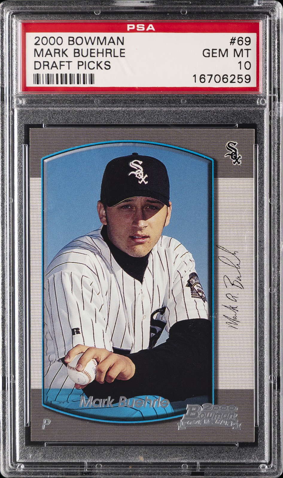 2000 BOWMAN DRAFT #69 MARK BUEHRLE PSA 10