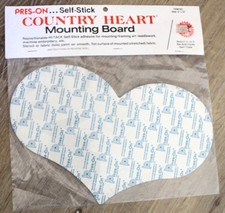 Vintage Pres-On Self Stick Country Heart Mounting Board 6" x 10"