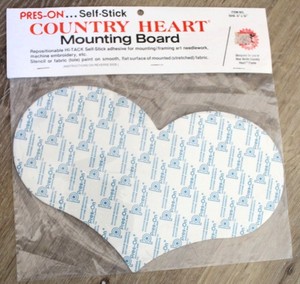 Vintage Pres-On Self Stick Country Heart Mounting Board 6" x 10"