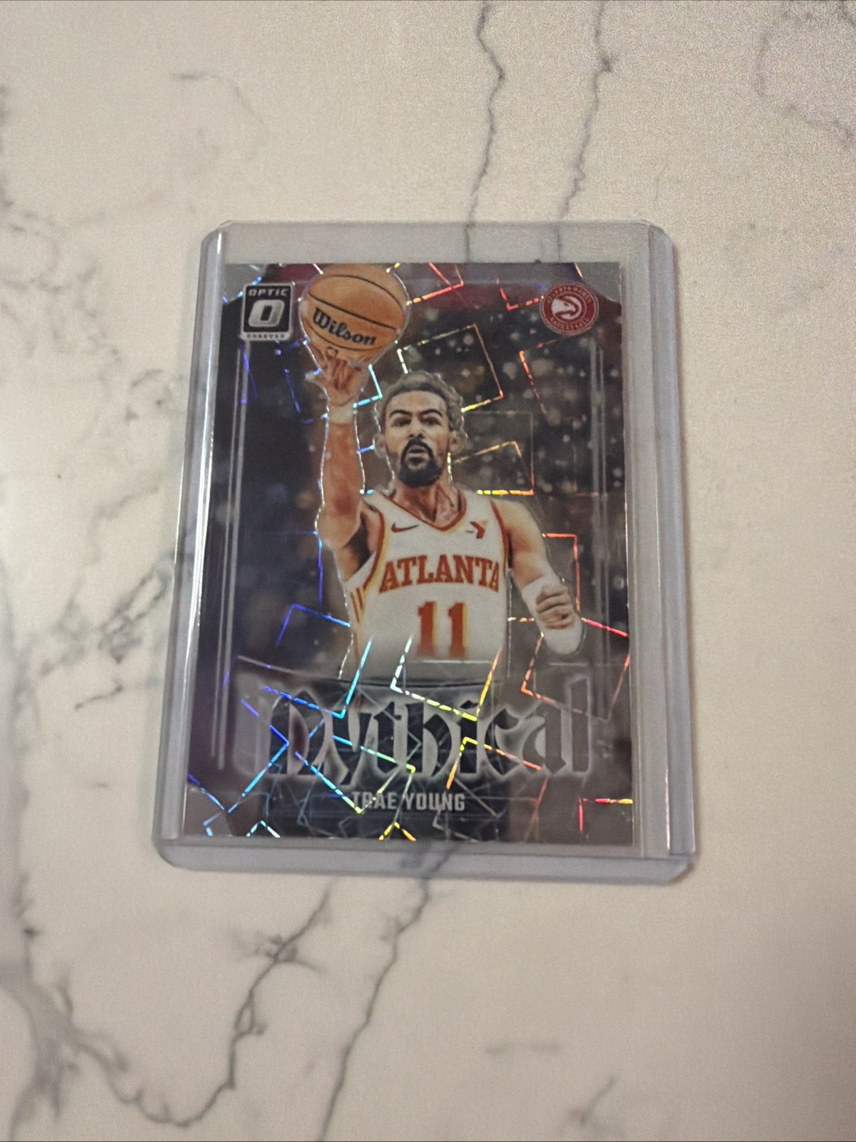 2024-25 Donruss Optic Trae Young Mythical #14 Case Hit SSP Hawks