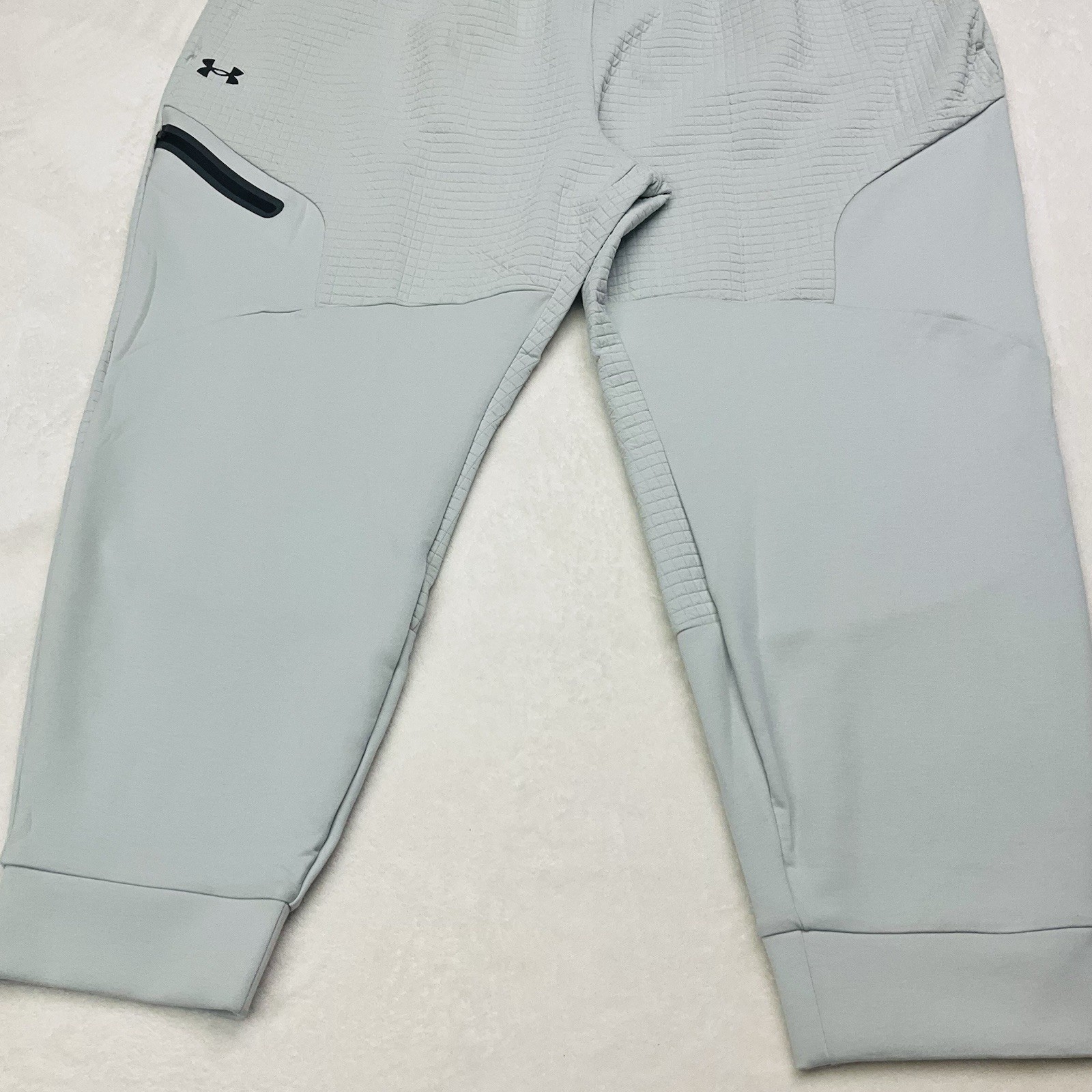 NWT UNDER ARMOUR Sage Green Unstoppable FLC Grid Jogger Sweatpants  Mens 4XL thumbnail 4