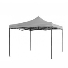 Gazebo pieghevole impermeabile in alluminio 3x3m Grigio chiaro-Mod. Super Ignis