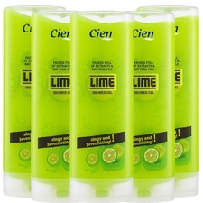 5 x Cien Lime Shower Gel 500ml - Zingy & Rejuvenating Body Wash 6.80 per litre