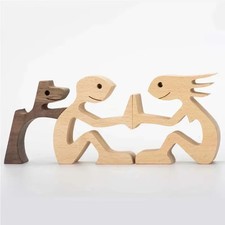 Personalized Wooden Dog Memorial Carving Engraved Name Remembrance Gift