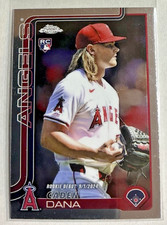 2025 Topps Chrome Update Base Card # USC34 Caden Dana, Los Angeles Angels RC