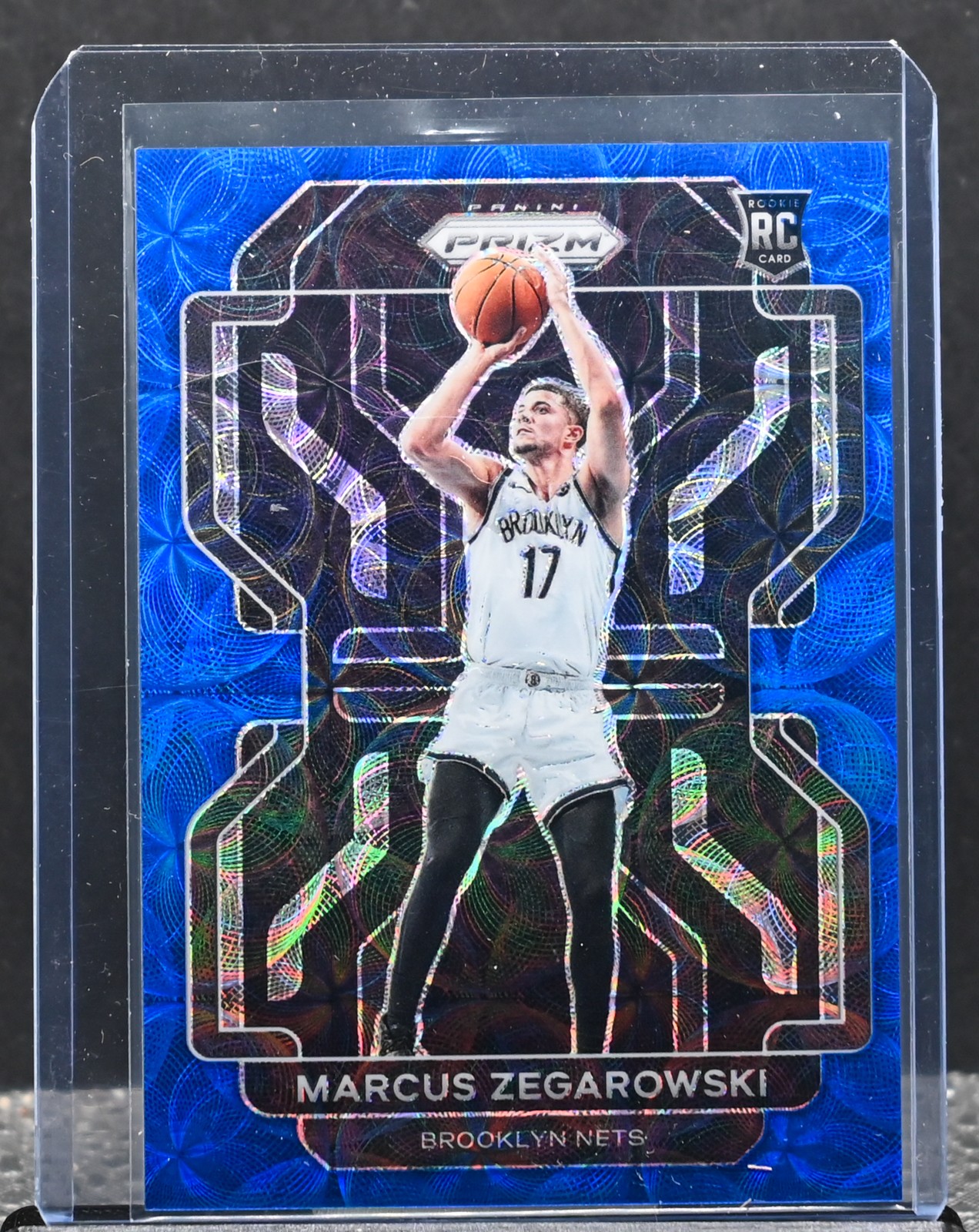 EL.45 Marcus Zegarowski 2021-22 Panini Prizm #300 Blue Choice Prizm RC 8/39