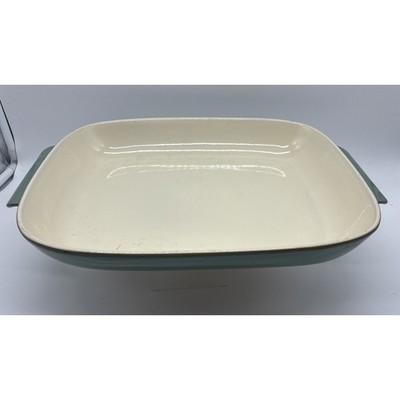 Stoneware Casserole Dish Extra Large Seafoam 16'' x 11'' x 2'' Made in England MCM