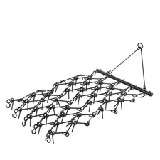 Drag Harrow 4 x 4 ft Chain Harrow ATV Lawn Rake for Landscape Leveling