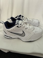 Men's Nike Air Monarch IV WIDE 4E White/Metallic Silver 416355 102 size 13