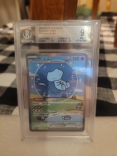 2024 Scarlet & Violet Paldean Fates Bubble #232 MEW EX SIR BGS 9 !