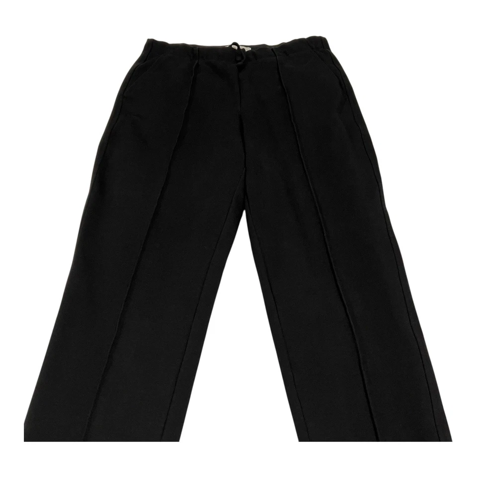Everlane Women's Black Classic Pleated Hand Pockets Dress Pants Size Medium - Image 2 of 4