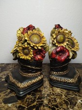 Ceramic Bookends Boutique of Flowers 1 Weight 2lbs4oz Decorative