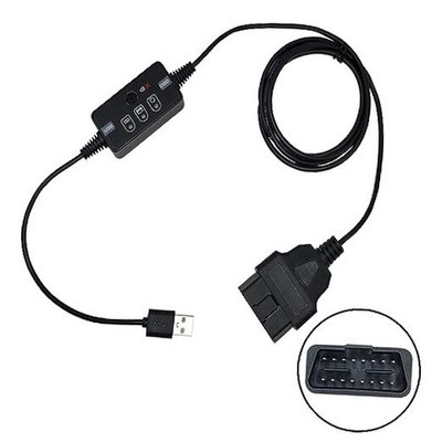 USB Powered Vehicle OBD II Connector Memory Saver with Buzzer, Car ECU 