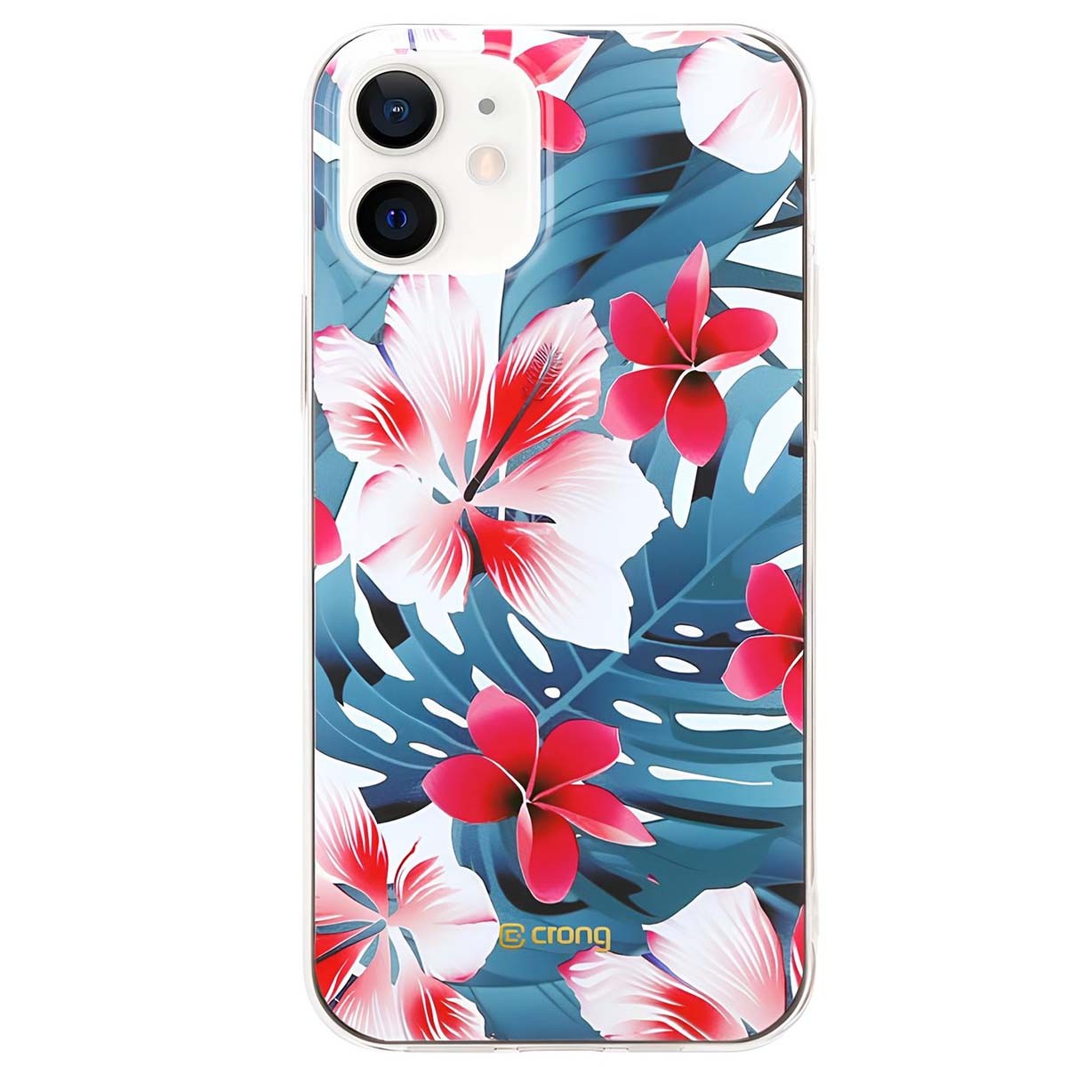 Coque iPhone 12 Pro antichoc Crong Flower Case fleurie multicolore en silicone souple