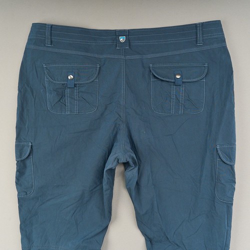 Kuhl Cargo Pants Womens 22W Blue Hiking Outdoor Cotton Nylon Stretch Roll Up - Picture 6 of 15