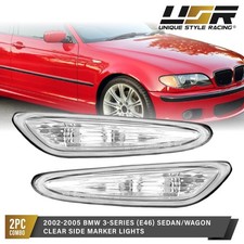 Depo Clear Fender Signal Side Marker Light For 02-05 Bmw E46 3-series 4dr5dr Depo Clear Fender Signal Side Marker Light For 02-05 Bmw E46 3-series 4dr5dr
