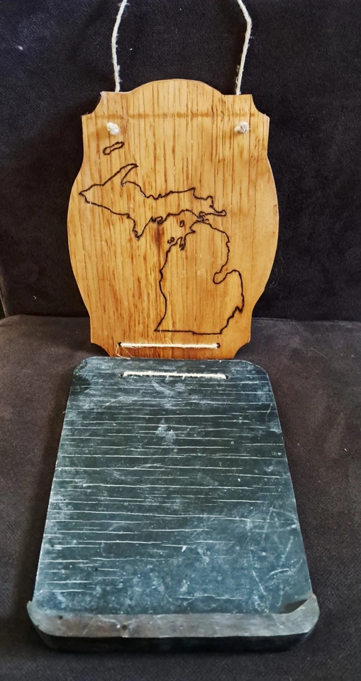 Handmade Michigan Hanging Decor Wood Wall Art and Chalkboard Hanging Sign - Image 2 of 4