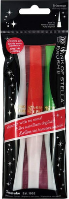 ZIG Wink of Stella Brush II, White Christmas Glitter Pen (White, Red, Green), Sh