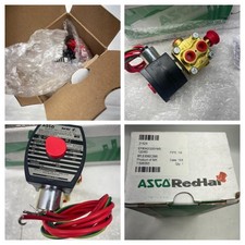 NEW ASCO REDHAT 120V 1/4" 4 way 2 SOLENOID VALVE EF8342G001MS W/ MANUAL OPERATOR