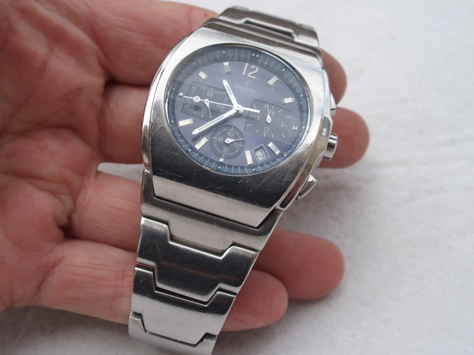 FESTINA /CHRONOGRAPHE/ VINTAGE ACIER - Photo 4/4