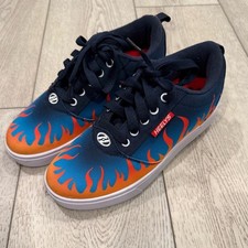 Heelys Pro 20 Flames Skate Shoe Kids Heelys Removable Wheel Size 5