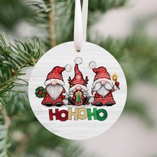 Gnome Christmas Ornament HO HO HO