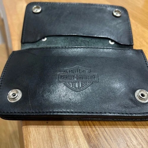 HARLEY DAVIDSON / leather trucker wallet